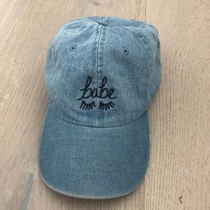 “Babe” denim baseball cap